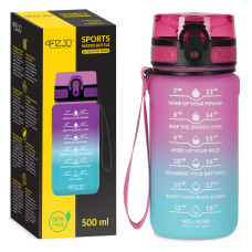 Butelka 4Fizjo motywacyjna na wodę 0,5L różowa