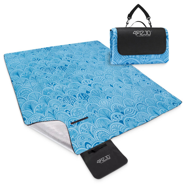 Koc piknikowy 4Fizjo plażowy z izolacją 200 x 200 cm muszle