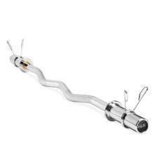 Gryf olimpijski 4Fizjo lekko łamany 120 cm z łożyskami - 10 kg