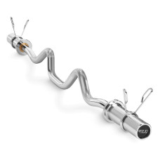 Gryf olimpijski 4Fizjo mocno łamany 120 cm z łożyskami - 10 kg