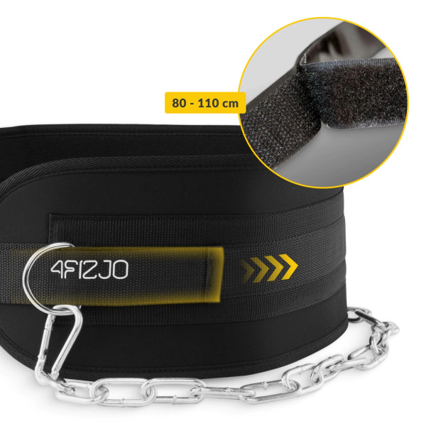 Pas obciążeniowy 4Fizjo Dip Belt 80 cm