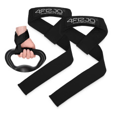 Paski treningowe 4Fizjo do martwego ciągu Deadlift Straps czarne