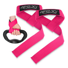 Paski treningowe 4Fizjo do martwego ciągu Deadlift Straps różowe