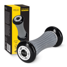 Wałek do masażu 4Fizjo z wypustkami SPIKE ROLLER szary