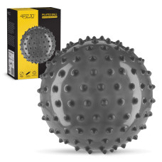 Piłka rehabilitacyjna 4Fizjo z kolcami 20 cm szara