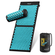 Duża mata 4Fizjo do akupresury z poduszką klasyczna XL niebieska