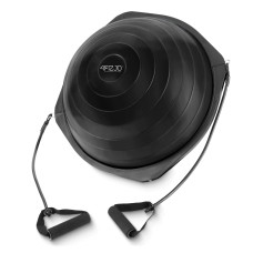 Półpiłka do balansowania 4Fizjo równoważna z linkami czarna