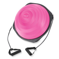 Półpiłka do balansowania 4Fizjo równoważna z linkami różowa