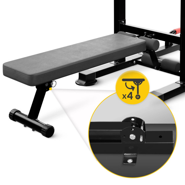 Poręcz wielofunkcyjna 4Fizjo drążek z ławeczką PRO+