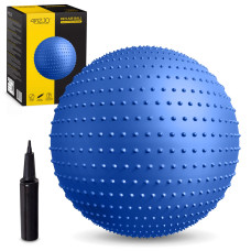 Piłka rehabilitacyjna 4Fizjo z kolcami 65 cm niebieska