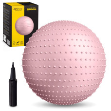 Piłka rehabilitacyjna 4Fizjo z kolcami 65 cm różowa