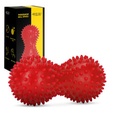 Podwójna piłka sensoryczna 4Fizjo do masażu czerwona