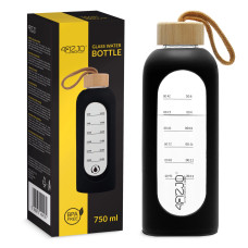 Butelka szklana 4Fizjo na wodę 750ml czarna