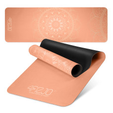 Zamszowa mata do jogi i ćwiczeń 4Fizjo 1,5 mm pomarańczowa