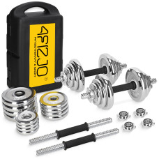 Hantle stalowe 4Fizjo zestaw w walizce 20 kg