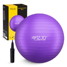 Piłka gimnastyczna 4Fizjo dmuchana 75 cm fioletowa