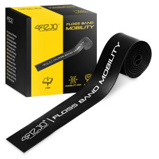 Taśma rehabilitacyjna do ćwiczeń 4Fizjo FLOSS BAND 1 mm czarna