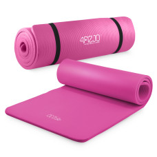 Mata do ćwiczeń fitness i jogi 4Fizjo NBR 180 × 60 × 1 cm różowa