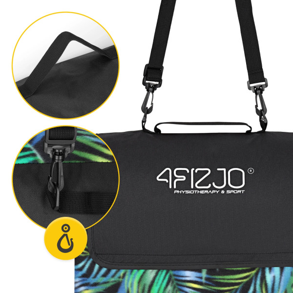 Koc piknikowy 4Fizjo plażowy z izolacją 200 x 200 cm palmy