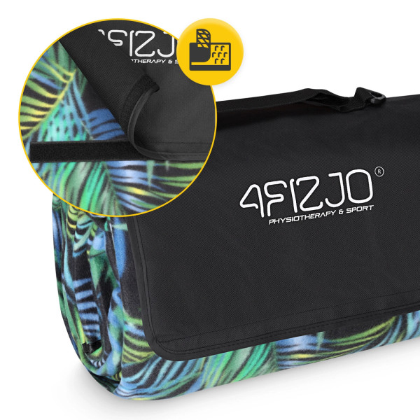 Koc piknikowy 4Fizjo plażowy z izolacją 200 x 200 cm palmy