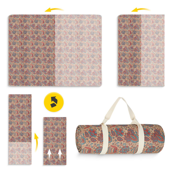 Koc piknikowy 4Fizjo plażowy 200 x 150 cm orientalny