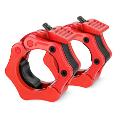 Zaciski na gryf olimpijski 4Fizjo szczękowe 50 mm czerwone