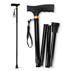 Składana laska 4Fizjo z drewnianą rączką