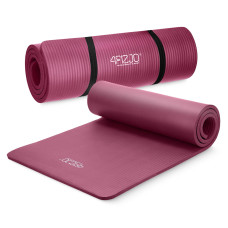 Mata do ćwiczeń fitness i jogi 4Fizjo NBR 180 × 60 × 1,5 cm bordowa