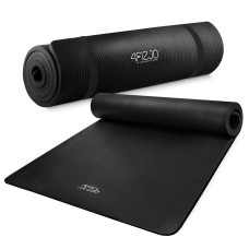 Mata do ćwiczeń fitness i jogi 4Fizjo NBR 190 × 100 × 1,5 cm czarna