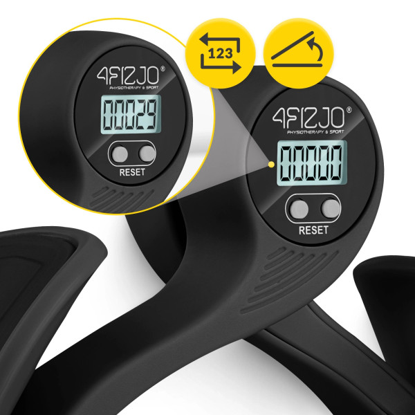 Motylek do ćwiczeń ud i mięśni dna miednicy 4Fizjo z licznikiem czarny