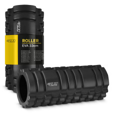 Wałek do masażu 4Fizjo z wypustkami EVA 33 cm czarny