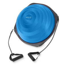 Półpiłka do balansowania 4Fizjo równoważna z linkami niebieska