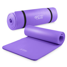 Mata do ćwiczeń fitness i jogi 4Fizjo NBR 180 × 60 × 1 cm fioletowa