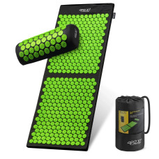 Duża mata do akupresury 4Fizjo z poduszką klasyczna XL zielona
