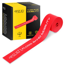 Taśma rehabilitacyjna do ćwiczeń 4Fizjo FLOSS BAND 1 mm czerwona