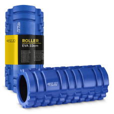 Wałek do masażu 4Fizjo z wypustkami EVA 33 cm niebieski