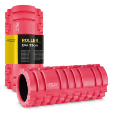 Wałek do masażu 4Fizjo z wypustkami EVA 33 cm różowy
