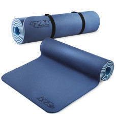 Mata do ćwiczeń i jogi 4Fizjo antypoślizgowa TPE 0,6 cm granatowa