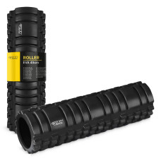 Wałek do masażu 4Fizjo z wypustkami EVA 45 cm czarny