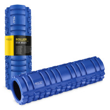Wałek do masażu 4Fizjo z wypustkami EVA 45 cm niebieski