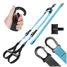 Pasy treningowe taśmy do ćwiczeń 4Fizjo TRX niebieskie