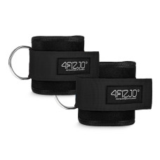 Opaski treningowe 4Fizjo na kostki do wyciągu 2 szt. czarne