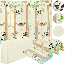 Mata edukacyjna dla niemowląt 4Fizjo Pandy i Indianie 200 x 180 cm