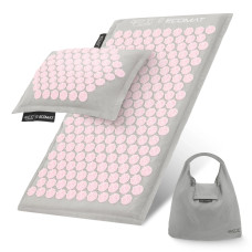 ECO Mata do akupresury 4Fizjo z łuskami gryki i kokosem różowa