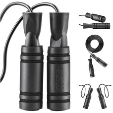 Skakanka 4Fizjo z antypoślizgowymi uchwytami BASIC czarna