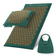 ECO Mata do akupresury 4Fizjo z łuskami gryki i kokosem zielona