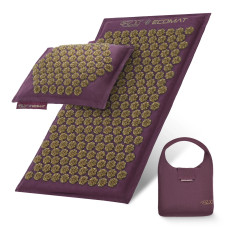 ECO Mata do akupresury 4Fizjo z łuskami gryki i kokosem fioletowa