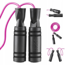 Skakanka 4Fizjo z antypoślizgowymi uchwytami BASIC różowa