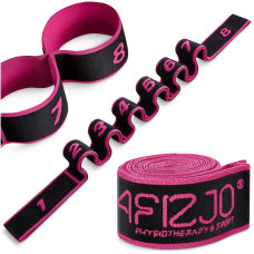 Taśma gimnastyczna 4Fizjo do rozciągania 90 cm różowa