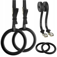 Kółka gimnastyczne 4Fizjo do podciągania z ABS czarne